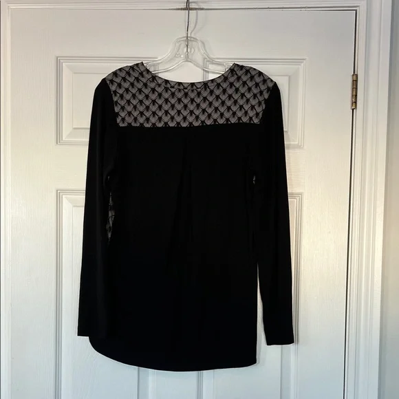 Olsen Europe Black and Gray Long Sleeve Top - Picture 4 of 4